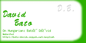 david bato business card